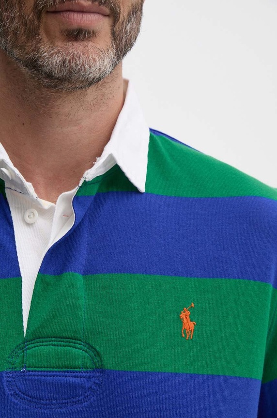 Polo Ralph Lauren Τοπ μακρυμάνικο ανδρικό βαμβακερό 710717116 πράσινο