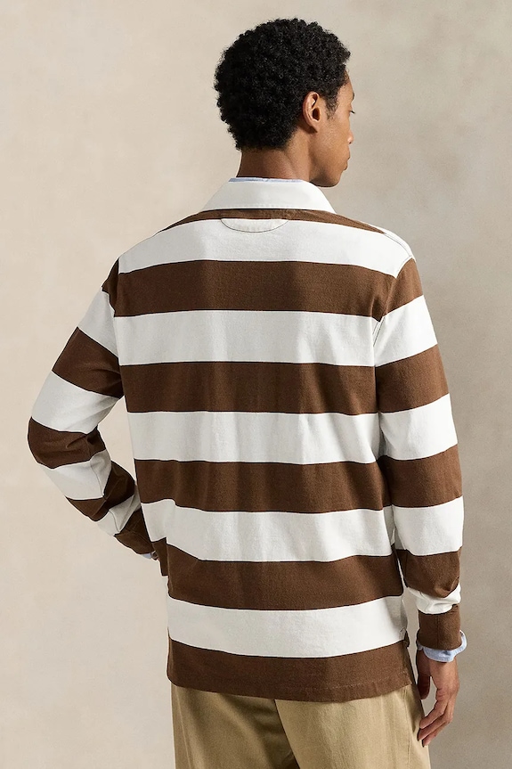 Polo Ralph Lauren Majica dugih rukava muška pamukna 710717116 smeđa SS26