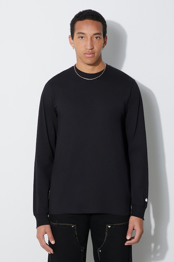 Carhartt WIP cotton longsleeve top regular black I026265.0D2XX