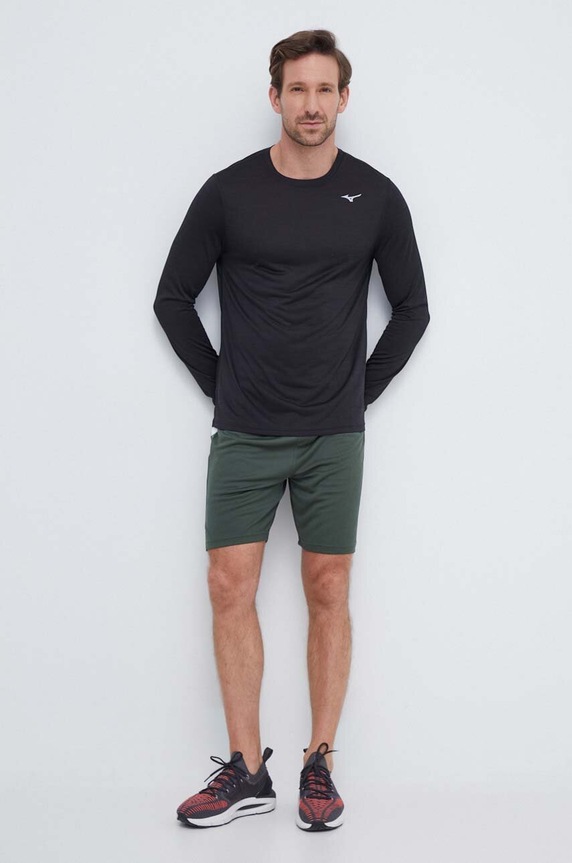 Mizuno longsleeve do biegania Impulse Core J2GAA520 czarny AW24