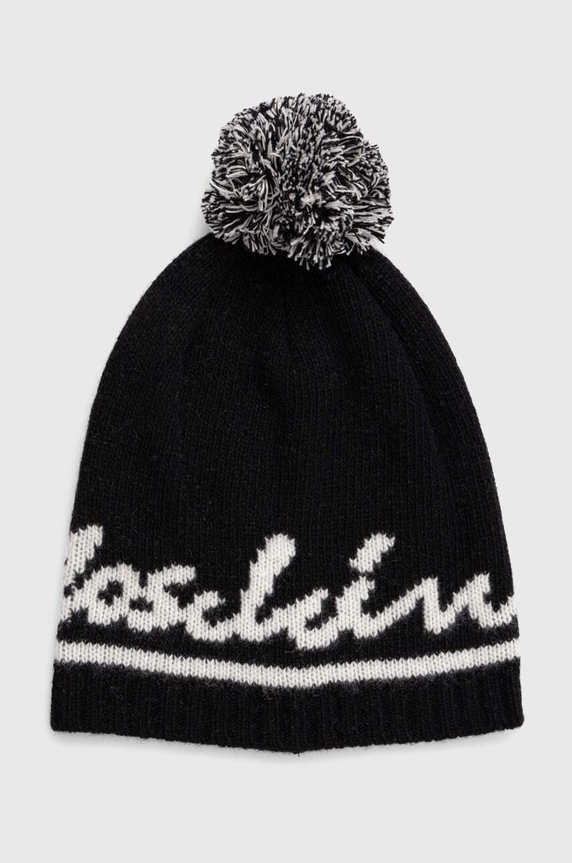 Moschino czapka wełniana wzorzyste czarny M2947.65367