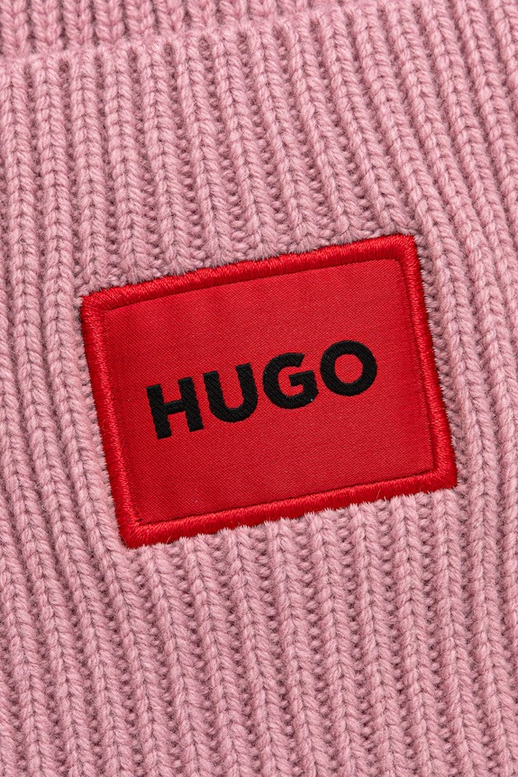 HUGO căciulă de lână Saffa_hat 50502579 roz AW25