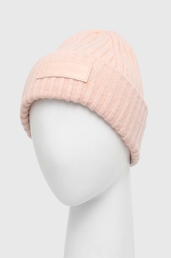 Kiegészítők Tommy Hilfiger sapka gyapjú keverékből AW0AW15325 rózsaszín