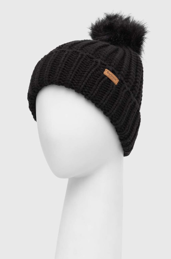 Barbour czapka i szalik czarny LGS0023