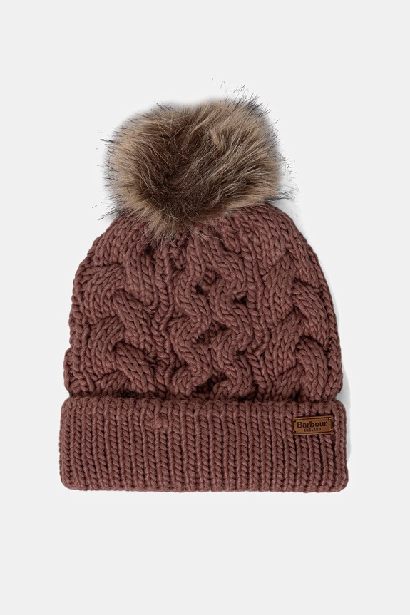 Barbour czapka i szalik LGS0025 różowy AA00