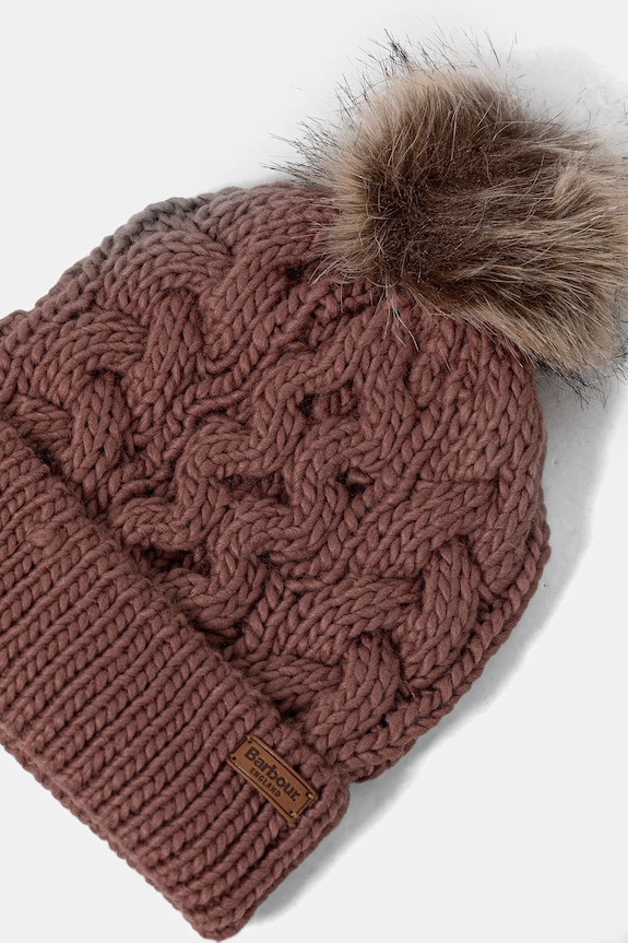 Barbour czapka i szalik LGS0025 różowy