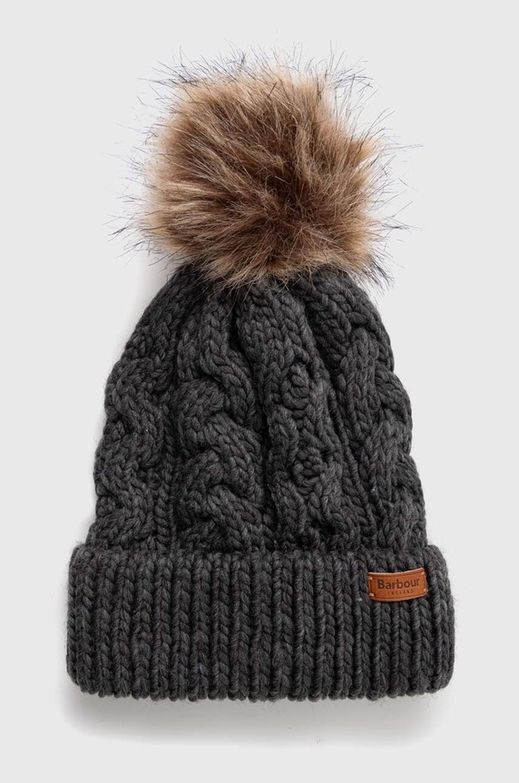 Barbour czapka pozostałe szary LHA0386