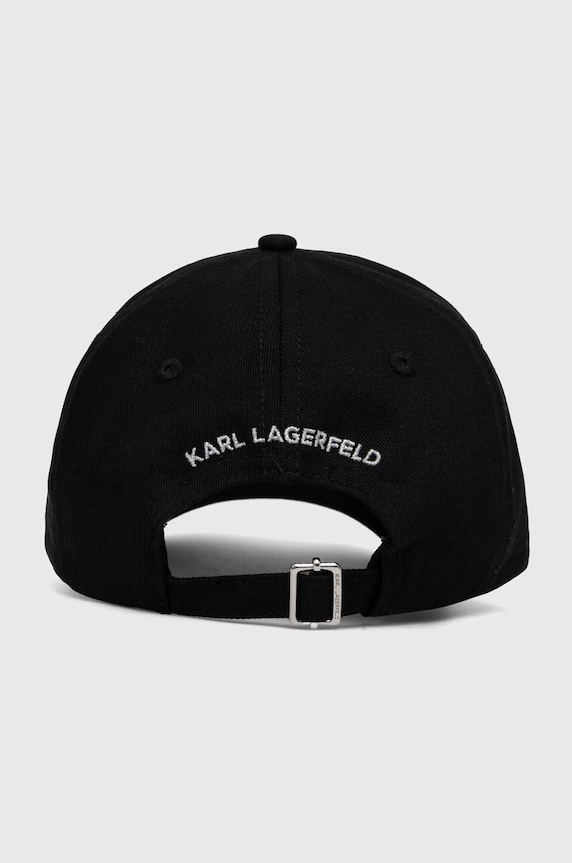 Bavlnená šiltovka Karl Lagerfeld 236W3402 čierna SS25