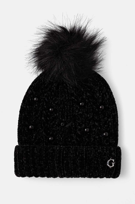 Guess czapka dziecięca aplikacja czarny J3BZ05.Z39H0.9BYX