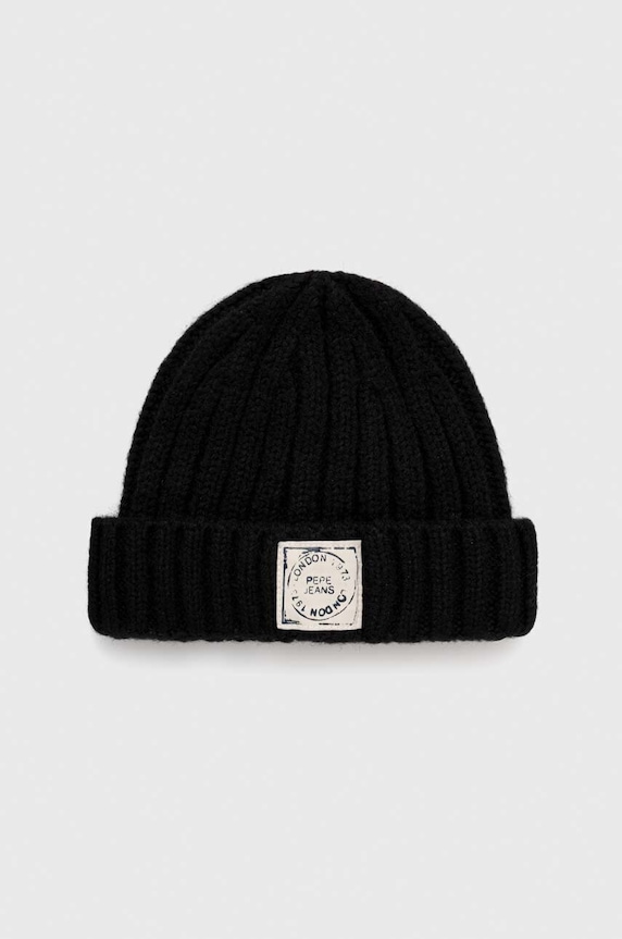 Pepe Jeans czapka dziecięca aplikacja czarny PG040236