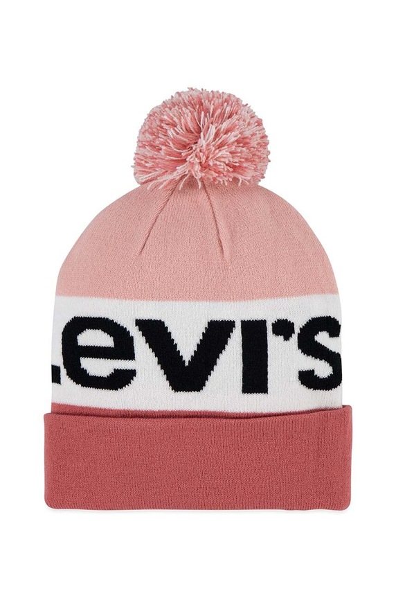 Κοριτσίστικα Παιδικός σκούφος και γάντια Levi's 9A8550 ροζ