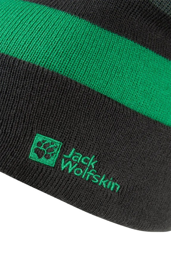 Băieți Jack Wolfskin căciulă copii STRIP NIT 1910402 verde