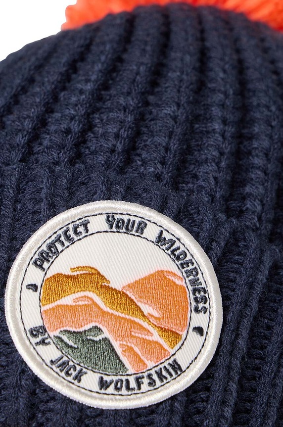 Αγορίστικα Παιδικός σκούφος Jack Wolfskin POMPOM BADGE 1911751 σκούρο μπλε