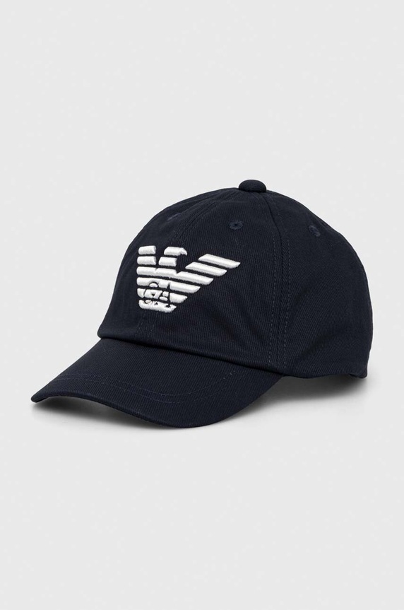 Detská bavlnená šiltovka Emporio Armani bavlna tmavomodrá 404683.3F930