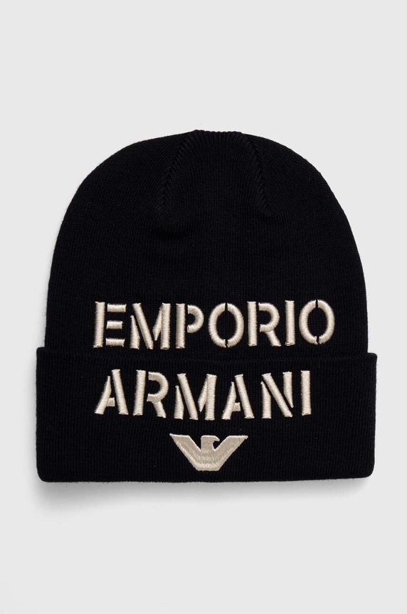 Emporio Armani caciula din lana pentru copii imprimeu bleumarin 404688.3F570