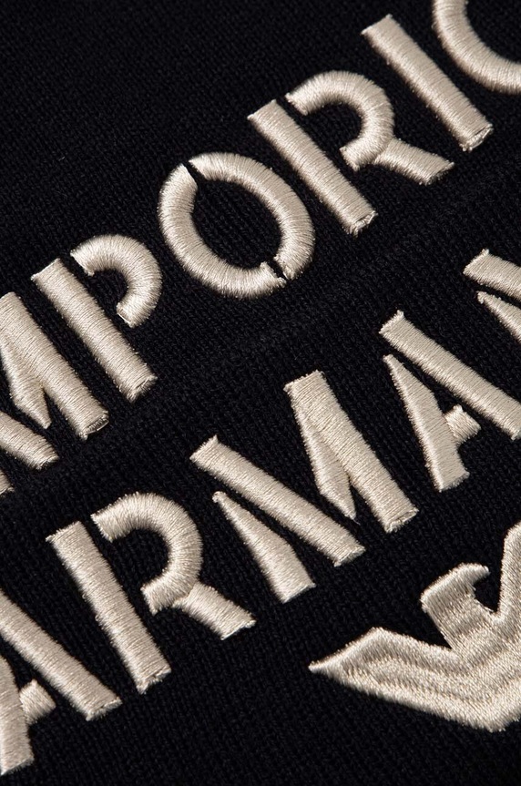 Băieți Emporio Armani caciula din lana pentru copii 404688.3F570 bleumarin
