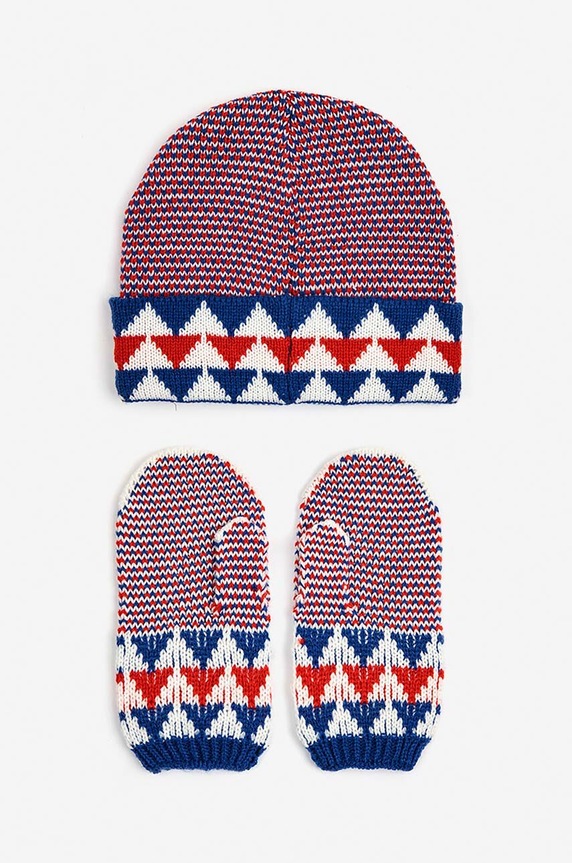 Chłopiec Bobo Choses czapka i rękawiczki dziecięce 223FH002 bordowy