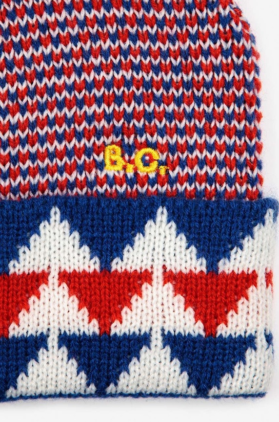 Bobo Choses czapka i rękawiczki dziecięce bordowy 223FH002