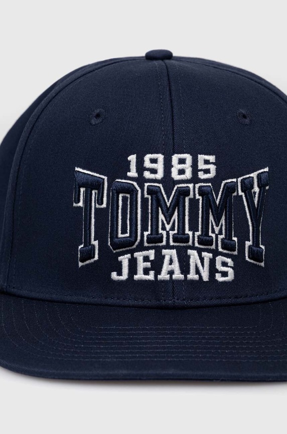 Tommy Jeans czapka z daszkiem bawełniana AM0AM11185 granatowy AW23