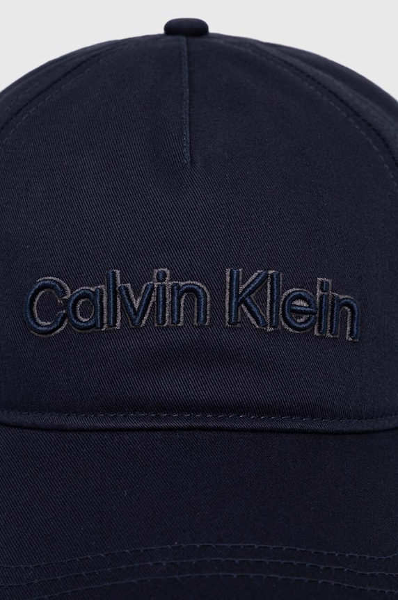 Akcesoria Calvin Klein czapka z daszkiem bawełniana K50K510656 granatowy