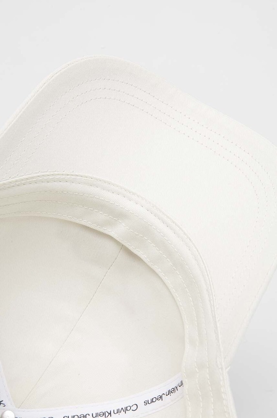 Bavlněná baseballová čepice Calvin Klein Jeans béžová K50K510061
