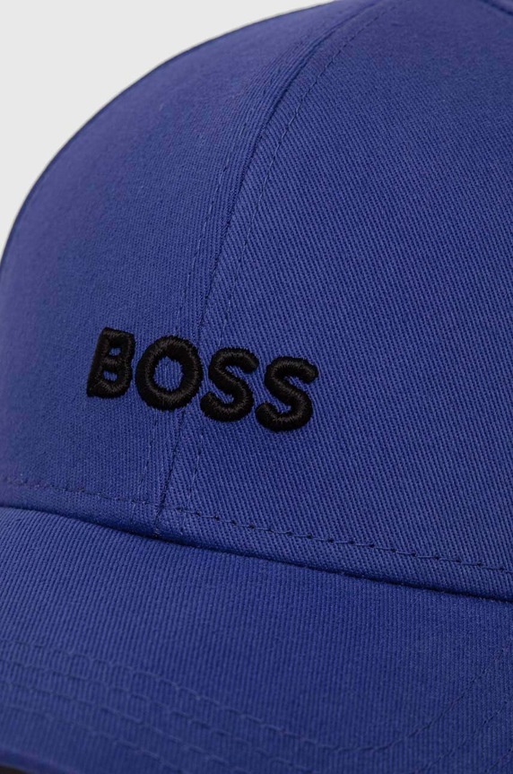 BOSS czapka z daszkiem bawełniana Zed 50495121 fioletowy AA00