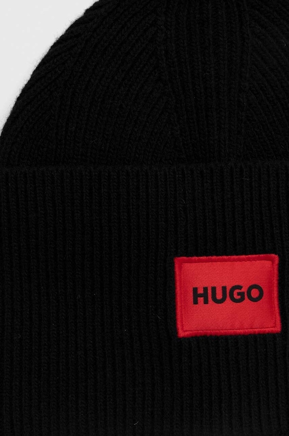 Doplnky Vlnená čiapka HUGO Xaff 6 50496011 čierna
