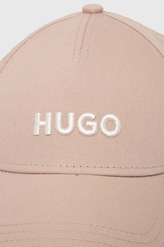 Doplňky Bavlněná baseballová čepice HUGO 50496033 béžová
