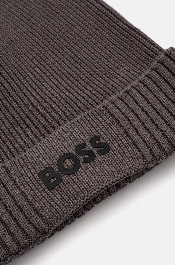 Doplnky Čiapka s prímesou vlny Boss Green BOSS GREEN Asic_Beanie-X 50499423 sivá
