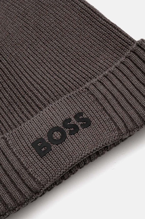 Doplnky Čiapka s prímesou vlny Boss Green BOSS GREEN Asic_Beanie-X 50499423 sivá