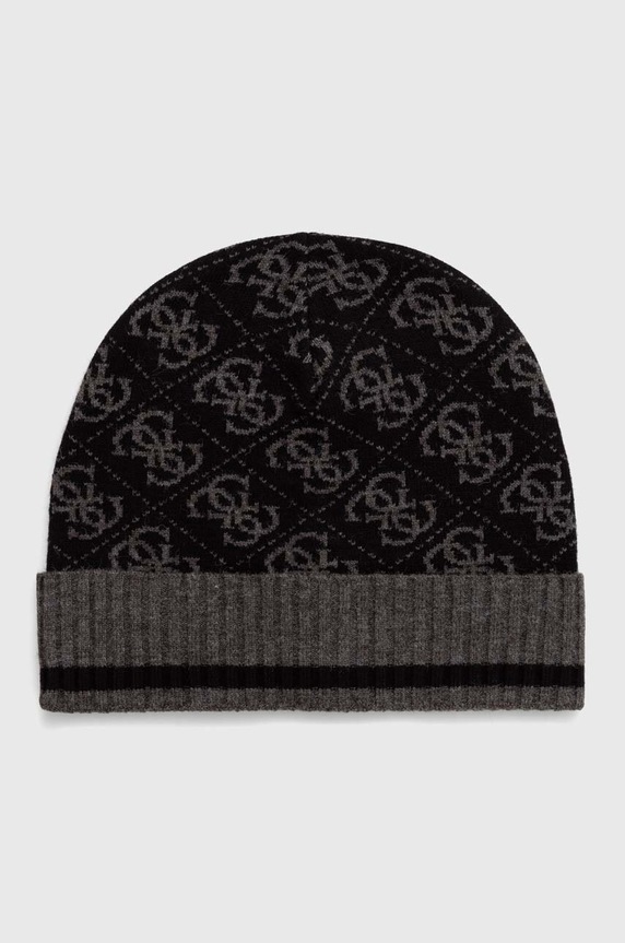 Čiapka Guess stredne hrubá čierna AM5028.POL01