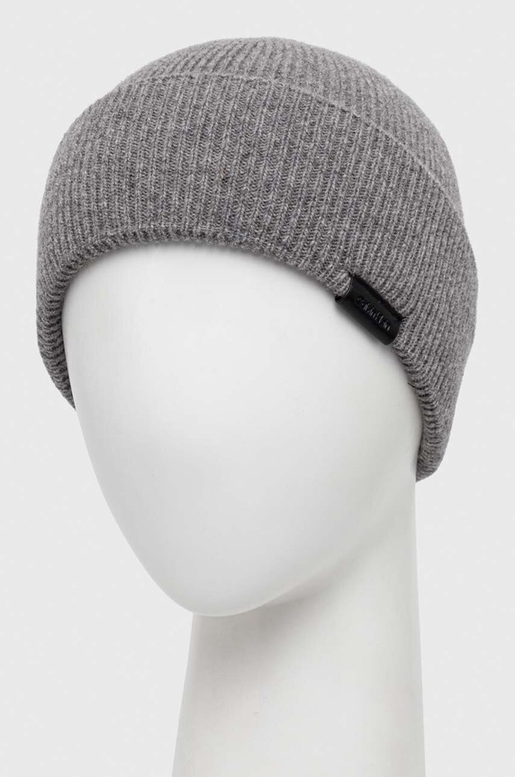 Μάλλινο σκουφί Calvin Klein K50K510978 γκρί AW23