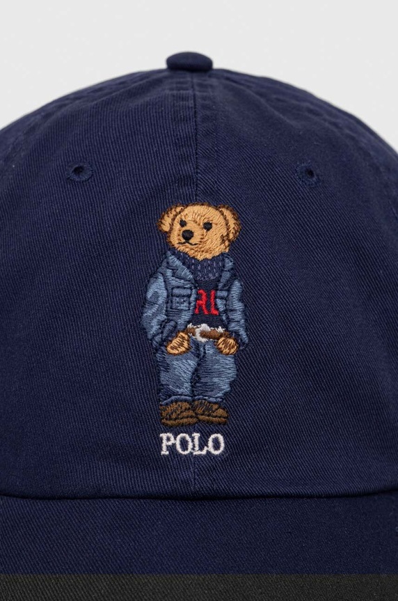 Polo Ralph Lauren czapka z daszkiem bawełniana 710917437 granatowy AW23