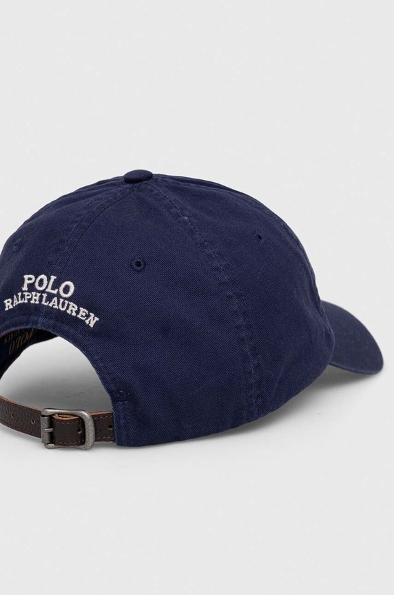 Akcesoria Polo Ralph Lauren czapka z daszkiem bawełniana 710917437 granatowy