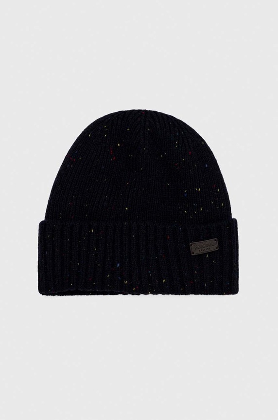 Σκούφος και κασκόλ Barbour Carlton Fleck Beanie & Scarf Gift Set MGS0047 σκούρο μπλε AA00