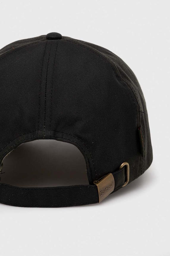 Памучна шапка с козирка Barbour MHA0005 зелен AA00
