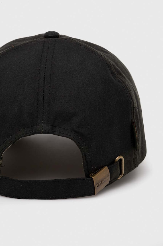 Памучна шапка с козирка Barbour MHA0005 зелен AA00