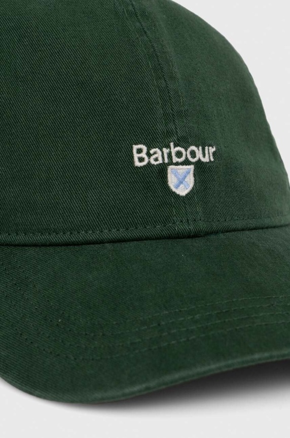 Barbour czapka z daszkiem bawełniana MHA0274 zielony AA00