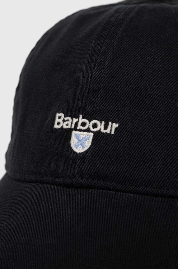 Bavlnená šiltovka Barbour MHA0274 čierna AA00