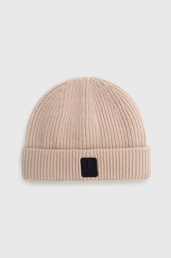 Neil Barett căciulă din amestec de lână FISHERMAN BEANIE uni bej PBCP335.V9505.9601