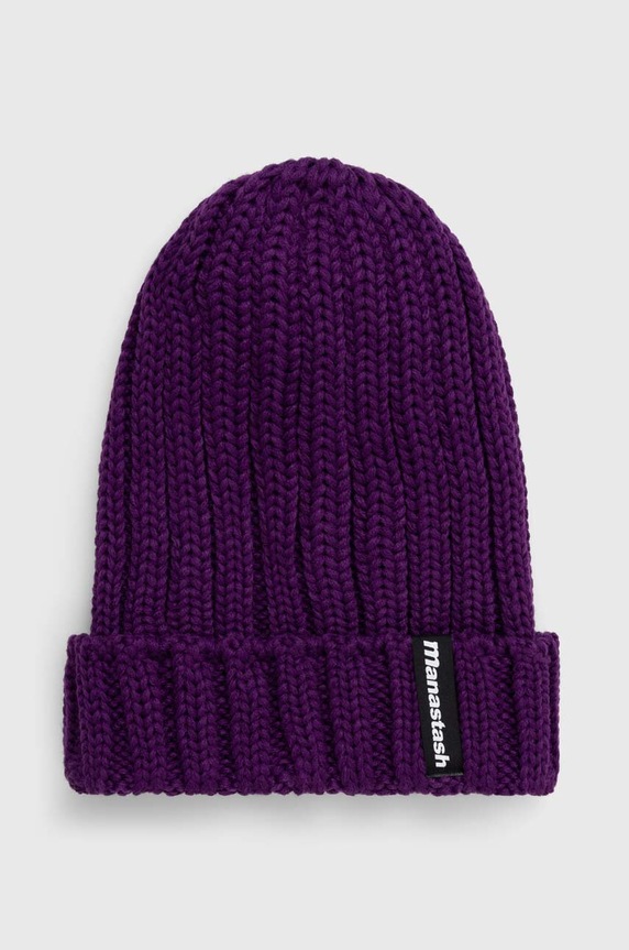 Manastash berretto 90'S Logo Beanie Ii semplice violetto 7923974005