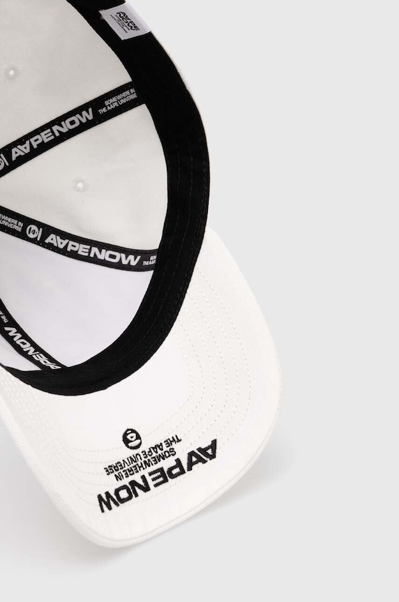 AAPE cotton baseball cap Cotton white ACP4865