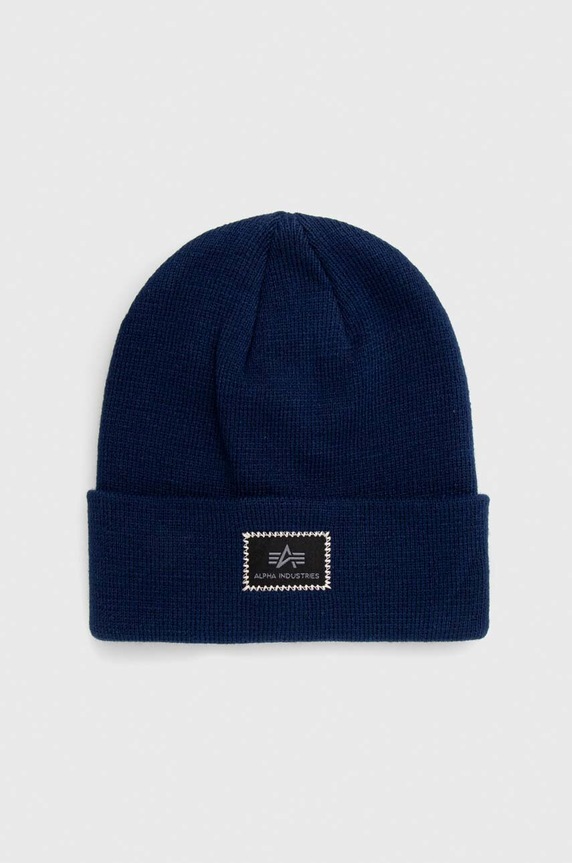 Alpha Industries sapka X-Fit Beanie közepesen vastag sötétkék 168905.07