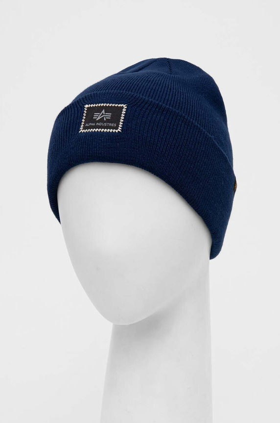 Alpha Industries sapka X-Fit Beanie 168905.07 sötétkék AW23