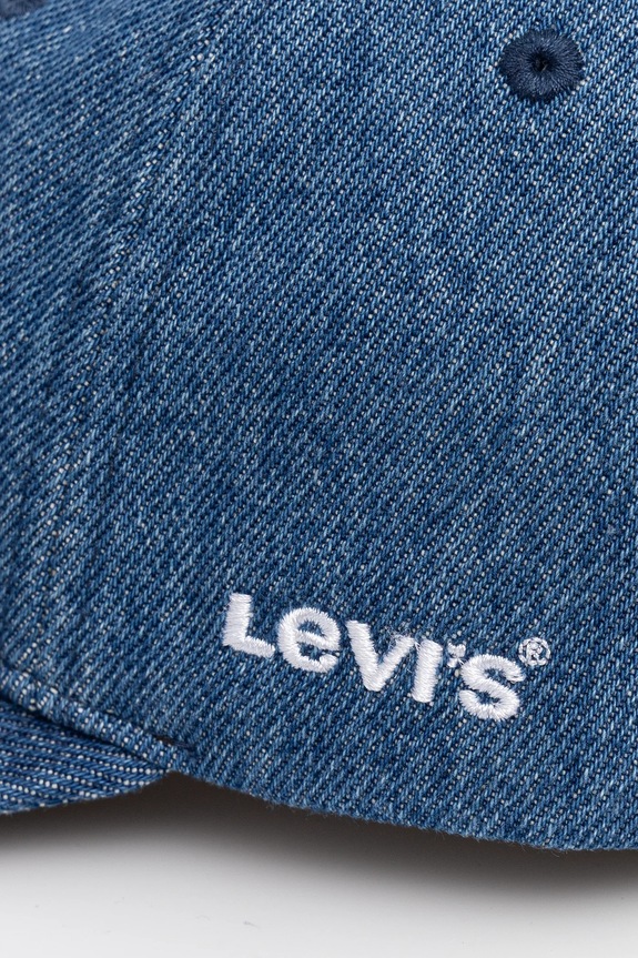 Βαμβακερό καπέλο του μπέιζμπολ Levi's D7589.0002 μπλε AW23