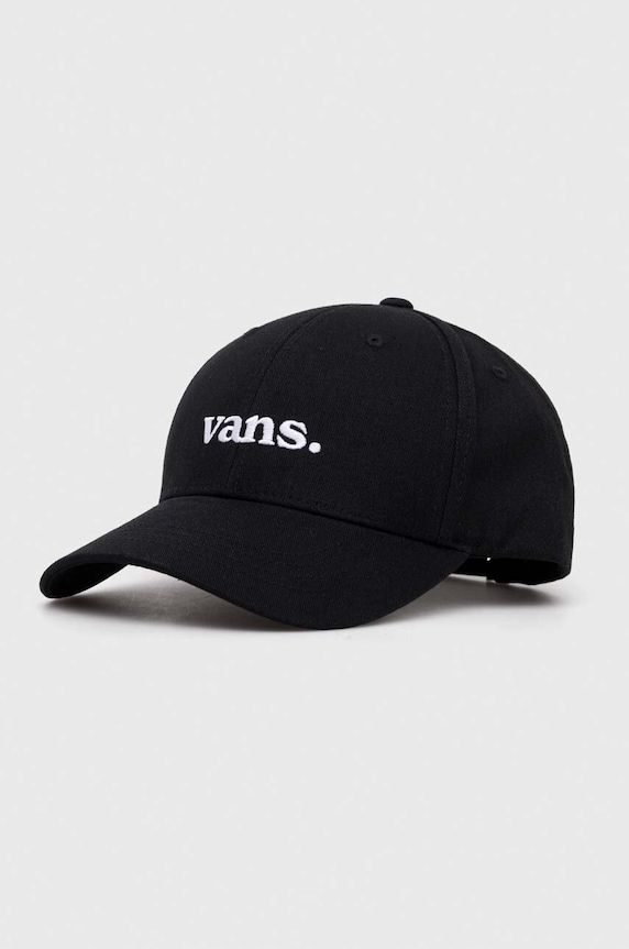 Bavlněná baseballová čepice Vans bavlna černá VN0008P6BLK1