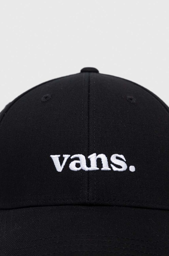 Bavlněná baseballová čepice Vans VN0008P6BLK1 černá AW23