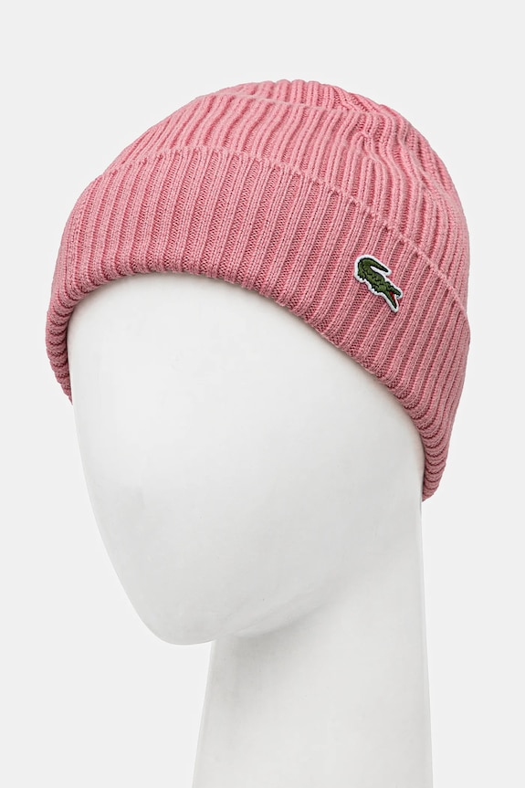 Vlněná čepice Lacoste RB0001 růžová AW25