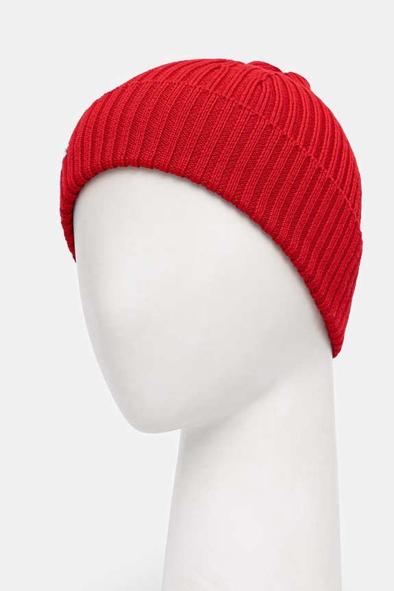 Μάλλινο σκουφί Lacoste RB0001 κόκκινο AW25
