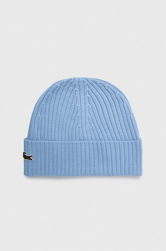 Lacoste czapka wełniana wełna niebieski RB0001